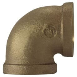 3/8" Pipe Fitting Elbow, 3/8" Female NPT x 3/8" Female NPT, 90 Degree, 125# Bronze