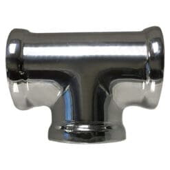 1/8" Pipe Fitting Tee, 125# Chrome Plated Brass, Female NPT Threads