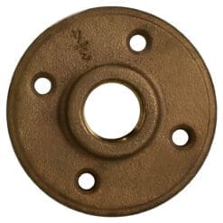 1-1/2" Pipe Fitting Floor Flange, 125# Lead Free Bronze, Female NPT Threads