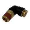 Composite Body DOT Air Brake Push In Fitting 90 Degree Male Elbow, 1/4" OD Tube x 1/4" Male NPT