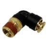 Composite Body DOT Air Brake Push In Fitting 90 Degree Male Elbow, 3/8" OD Tube x 3/8" Male NPT