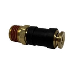 Composite Body DOT Air Brake Push In Fitting Straight Male Connector, 1/4" OD Tube x 1/4" Male NPT