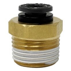 Composite Body DOT Air Brake Push In Fitting Straight Male Connector, 1/4" OD Tube x 3/8" Male NPTv