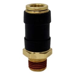 Composite Body DOT Air Brake Push In Fitting Straight Male Connector, 3/8" OD Tube x 1/4" Male NPT