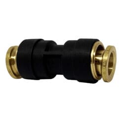 Composite Body DOT Air Brake Push In Fitting Straight Union, 3/8" OD Tube