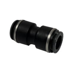 Composite Body DOT Air Brake Push In Fitting Straight Union, 1/2" OD Tube