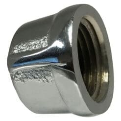 1/4" Pipe Fitting Cap, 125# Chrome Plated Brass, Female NPT Threads