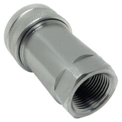 1″ Hydraulic Quick Release Coupling, Series A, 1″ Female Socket x 1″ Female Threads, Galvanized Steel