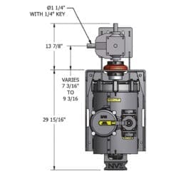 NVE 607 PRO Challenger Vacuum Pump Stand Complete Package, Clockwise Rotation, Top Valve, Fan Cooled, Angle Drive Adapter (NVE-117-607P-001-FD)