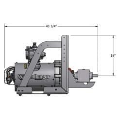 NVE 607 PRO Challenger Vacuum Pump Stand Complete Package, Clockwise Rotation, Top Valve, Fan Cooled, Angle Drive Adapter (NVE-117-607P-001-FD)