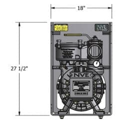 NVE 607 PRO Challenger Vacuum Pump Stand Complete Package, Clockwise Rotation, Top Valve, Fan Cooled, Angle Drive Adapter (NVE-117-607P-001-FD)