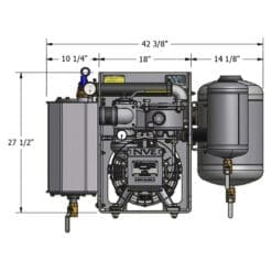 NVE 607 PRO Challenger Vacuum Pump Max Package, Clockwise Rotation, Top Valve, Fan Cooled, Angle Drive Adapter, Pump Stand Complete Package, All Muffler Package (NVE-117-607P-MAX-FD)