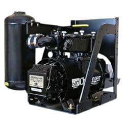 NVE 607 PRO Challenger Vacuum Pump Muffler Package, Clockwise Rotation, Top Valve, Fan Cooled, Angle Drive Adapter, Pump Stand Complete Package (NVE-117-607P-MUF-FD)