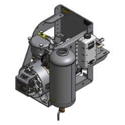 NVE 607 PRO Challenger Vacuum Pump Muffler Package, Clockwise Rotation, Top Valve, Fan Cooled, Angle Drive Adapter, Pump Stand Complete Package (NVE-117-607P-MUF-FD)