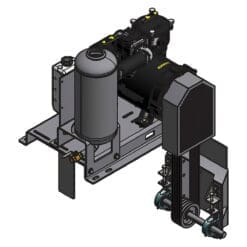 NVE 607 PRO Challenger Vacuum Pump Top of Frame Mount Package, Clockwise Rotation, Top Valve, Fan Cooled, Muffler Package (NVE-117-607P-TM-FD)