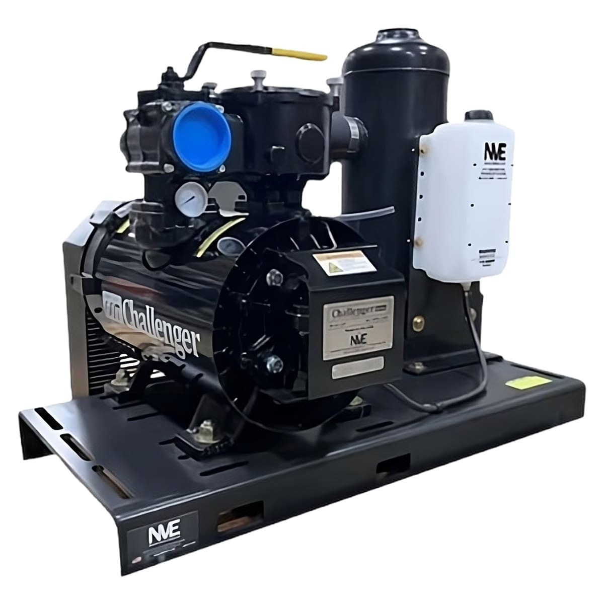NVE 607 PRO Challenger Vacuum Pump Top of Frame Mount Package, Clockwise Rotation, Top Valve, Fan Cooled, Muffler Package (NVE-117-607P-TM-FD)