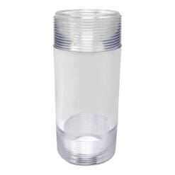 3" Extra Thick Polycarbonate Threaded Sight Glass, Male NPT x Male NPT, 8" Length (SGL-300-8-TPCT)