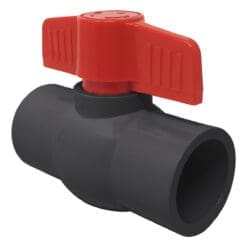PVC Ball Valve, Grey Body, Schedule 80, ANSI Socket