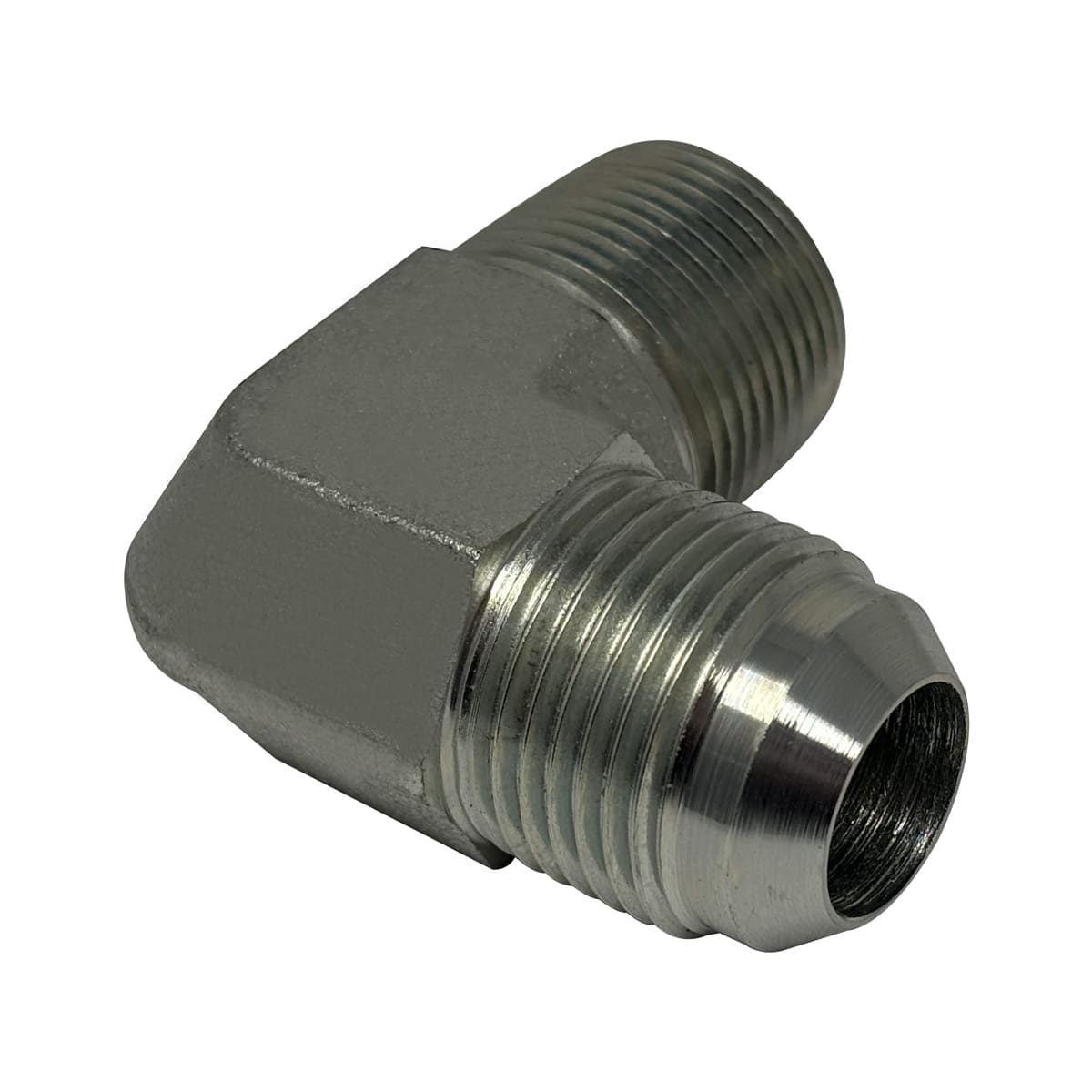 Hydraulic Adapter, 3/4" Male JIC x 3/4" Male NPT, 90 Degree Elbow (2501-12-12)