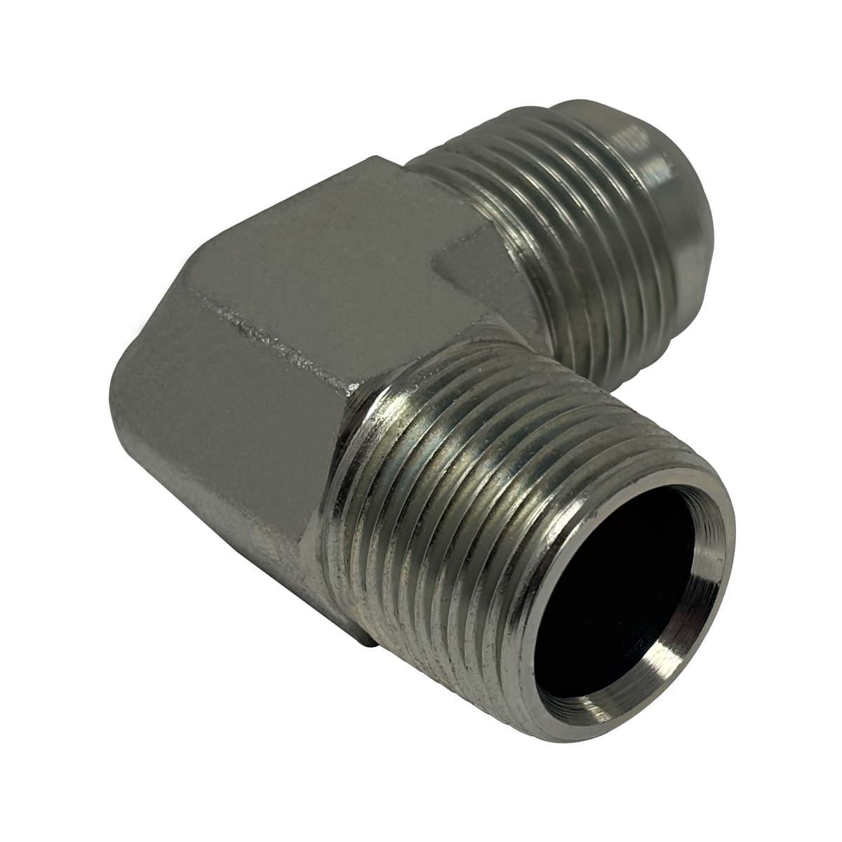 Hydraulic Adapter, 3/4" Male JIC x 3/4" Male NPT, 90 Degree Elbow (2501-12-12)