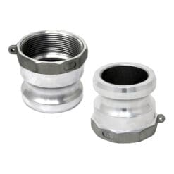 Aluminum Type A Cam and Groove Fittings, 1-1/2" Male Camlock x 1-1/2" Female NPT, Pack of 2 (CAM-15-A-AL-2)